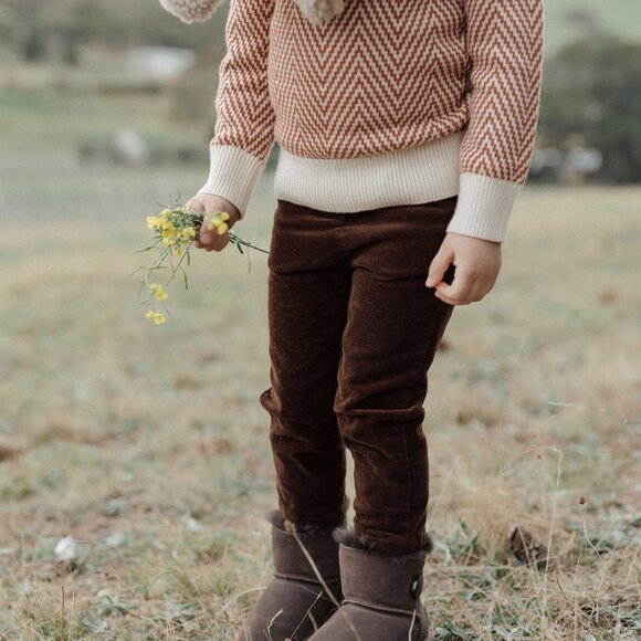 Gap Leggings 3T brown NWT ribbed pants toddler girl - Picture 1 of 12